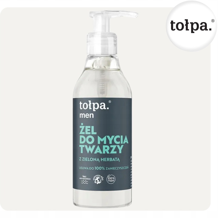 Zel-do-Mycia-Twarzy-dla-Mezczyzn-z-Zielona-Herbata-Tolpa-Men-195-ml-Wydajny-Stan-opakowania-oryginalne Zel-do-Mycia-Twarzy-dla-Mezczyzn-z-Zielona-Herbata-Tolpa-Men-195-ml-Wydajny-Stan-opakowania-oryginalne